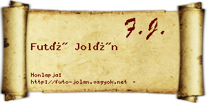 Futó Jolán névjegykártya