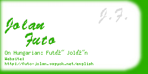 jolan futo business card